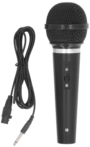 Handhållen Trådbunden Mikrofon, Handhållen Dynamisk Kardioid Trådbunden Karaokemikrofon för Hemmaljudsystem Konferensång