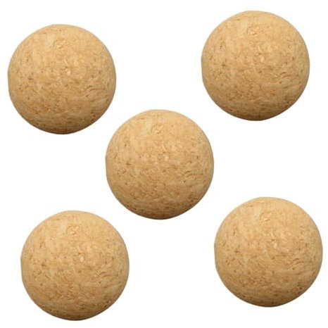 Garneck Tischfußball Korkbälle 36mm Ersatzspielbälle 5 Stück Naturkork Langlebig Leichttragbar Für Tischfußball Zubehör Spielspaß
