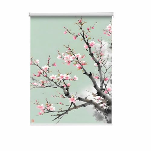 Verdunkelungsrollo für Home Office Fenstervorhang mit wunderschönem Muster, Sichtschutz Thermoisoliert, wasserdichte Rollos (60 x 135 cm, C)