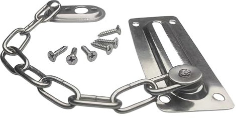 1PCS Door Chain - Door Security Chain - Stainless Steel Door Lock - Front Door Lock - Anti-Theft Door Restrictor - Home Apartment Hotel Bedroom