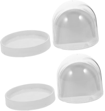 SOLUSTRE 2 Stück Schneekugel DIY Fotokugel Schneekugel Blanko Ornamente Bastelset für Kreative Projekte für Freunde Zufällige Farbe