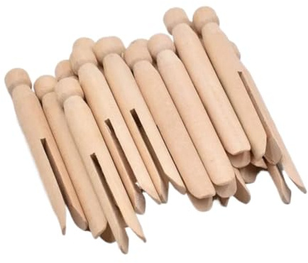 Holzfiguren Puppen 10 Stück runde Holz-Wäscheklammern, Dolly-Wäscheklammern, altmodische for Basteln, Wäscheklammern, Wäscheleine im Freien