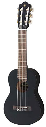 Yamaha GL1 Guitalele - Chitarra in Legno con Dimensioni Ukulele (43,2 cm, scala da 17) - 6 Corde (3 in nylon/ 3 in acciaio), Custodia Inclusa, Da Viaggio, Nero