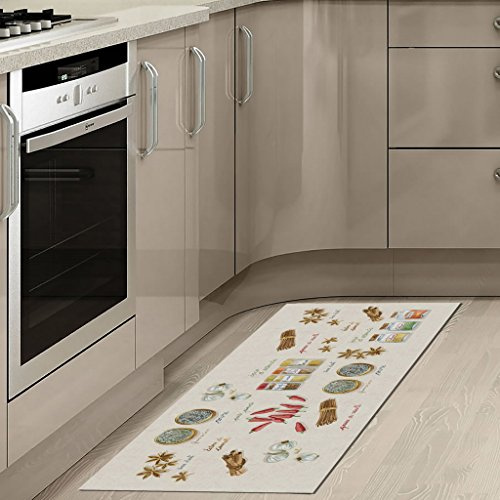 Vilber Gran Chef Canela Alfombra, Vinilo, Multicolor, 50x140x0.2cm