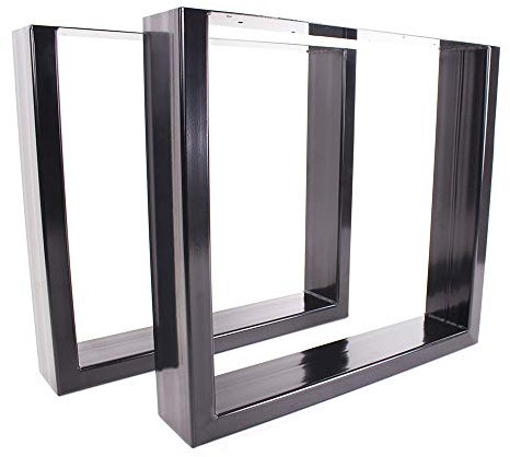KTC Tec Aktion! Tischgestell Stahl TUGs-150x50 schwarz pulverbeschichtet Tischuntergestell Kufengestell Loft Industriedesign massiv Design Tisch Breite 500 mm - 1 Paar (2 Rahmen)