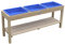 AXI Sand and Water Table Made of Wood, Sand Table/Mud Table with 3 Containers and Shelf, 124 x 50 cm