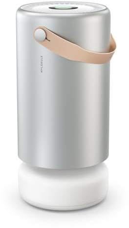 Molekule Air Pro Luftreiniger für große Räume bis zu 93 Quadratmetern mit PECO-Technologie, kompatibel mit Alexa, beseitigt Rauch, Schimmel, Bakterien und andere Schadstoffe für saubere Luft – Silber.