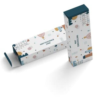Faltschachteln individuell selbst gestalten | Einschulung | personalisiert | 80 x 40 x 240 mm | Design Schule | Verpackung | Geschenk | Karton (5 Stück)
