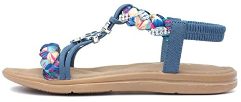 Lilley Simone Womens Blue Ribbon Twist Sandal - Size 5 UK - Blue
