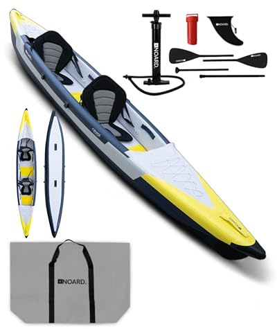 NOARD Kayak Gonfiabile | Tecnologia Drop-Stitch | 420 cm | Massimo Comfort | Grande Capacità di Carico | Accessori Inclusi
