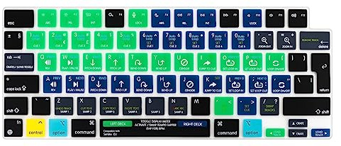XHLWZR Silikon-Tastaturabdeckung für MacBook Air 13 15 M4 M3 M2 A3240 A3241 A3114 A2941/Pro 14 16 M4 M3 M2 M1 A2918 A2992 A2779 A2442 A2991 A2780 A2485 Notebook, Tastaturschutz für EU