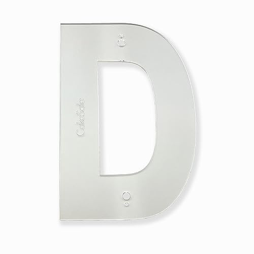 CAKESAFE Clear Acrylic Letter Templates for Cutting Out Letter Shaped Cakes - D