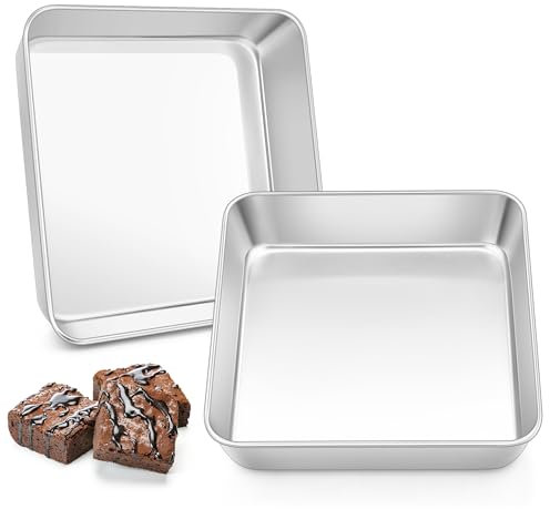 HaWare Moule à gâteau carré en acier inoxydable (2, 15 cm)