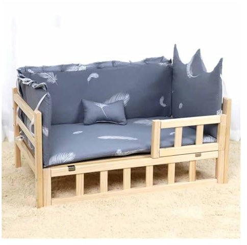 EHEIN Katzenbett, Plüsch-Katzenbett for den Innenbereich, Katzenhängematte aus Holz, Katzensofa, geeignet for Katzen, Hunde, Kaninchen, Kleintiere (Color : Style1, Size : M)