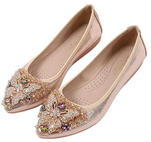 Zapatos de ballet plegables para mujer, plegables, zapatos planos de ballet, mocasines portátiles para mujer, zapatos planos de ballet para mujer, zapatos de bailarina de boda con diamantes de