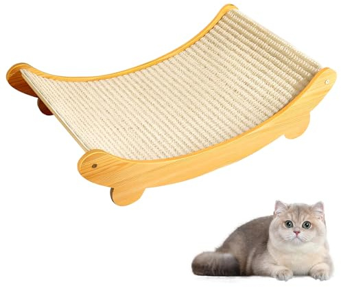 2-In-1-Sisalbett Und Brett Zum Kratzen,Sisal Kratzbrett,Kratzpappe Für Katzen Kratzbrett Für Katzen Aus Sisal,Kratzmatte Katze Spielzeug,Natürliche Katzenkratzbretter Sisal Kratzteppich (Groß)