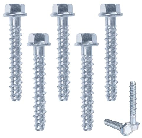 posionks 20 viti per calcestruzzo da 8 mm, viti esagonali universali, tasselli per telaio della finestra, tasselli di espansione, montaggio a parete