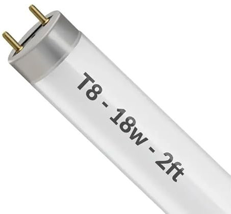 2ft T8 Fluorescent Tube Light, 18W, 840 Cool White, 60cm Length