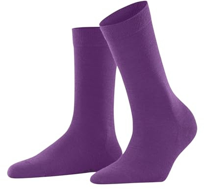 FALKE Women's Softmerino Socks Merino Wool Cotton Black Grey More Colours Ladies Thin Light Warm Plain Calf Length Sock For Winter Work Or Casual Looks 1 Pair