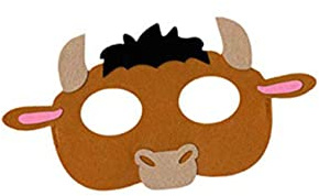 VANZACK 8 Stück Halbmasken Für Maskerade Tiermaske Halloween-maske Fuchsmaske Bauernhoftier Tier Für Led Ziege Schaum Tierische Maske Wolfsmaske Cosplay Maskentier
