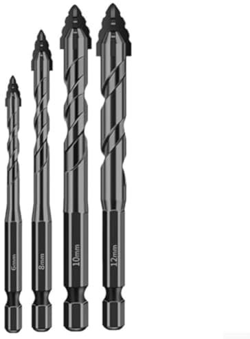 Set di 4 punte eccentriche per forare piastrelle di vetro con vibrazioni minime e massima stabilità