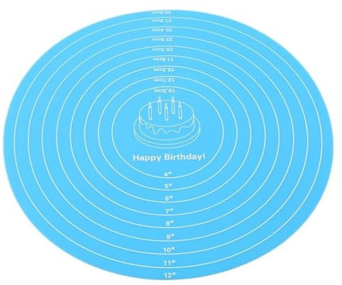 Tortenplatte Drehbar,Töpferscheibe 15–30 cm Töpferscheibe, doppelseitiger Aluminium-Keramik-Drehteller, DIY-Ton-Werkzeuge, Drehteller, Kuchen, Drehtisch, Keramik-Ton-Werkzeug(Blue Table mat)