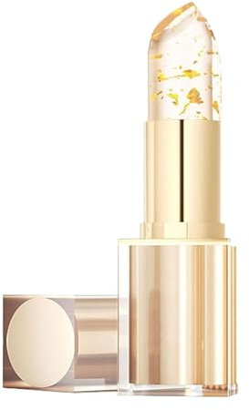 Farbwechselnder Lippenstift mit Goldfolie für Damen, 24 Stunden lang anhaltender, feuchtigkeitsspendender Lippenbalsam mit pH-Wert