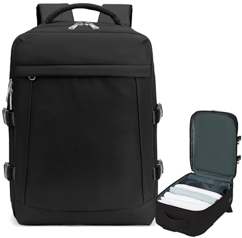 Yankony Handgepäck Rucksack 55x40x20 Für Ryanair | Groß Reiserucksack 44L Travel Backpack Rucksack Handgepäck Flugzeug Für Herren Damen