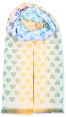 malito - Damen Schal 100% Viskose - Pashmina Stil Herz Leo Sterne Ornamente - zeitloser Winterschal modern & atmungaktiv - basic Überwurf Stola S606