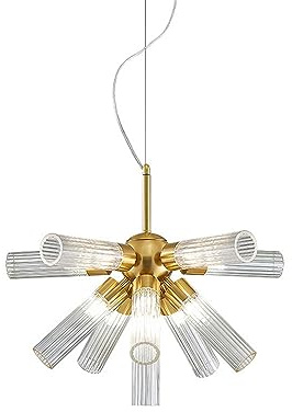 Hanging Lamp, Artistic Creativity Hanging Light, G9 Light Source Iron Art Luxury Pendant Lamp, Irregular Multi-Headed Chandelier, Industrial Acrylic Gold Ceiling Lighting, Bedroom Corridor Flus, ch