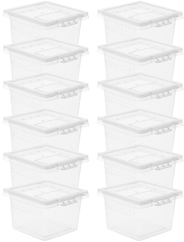 SHINEOFI 20 Stück Teiliges Reptilien zuchtbox Transparentem mit Belüftung Multifunktionale Aufzuchtbox für Schildkröten Echsen Spinnen und Insekten Stapelbar und Sichtbar für Terrarien und