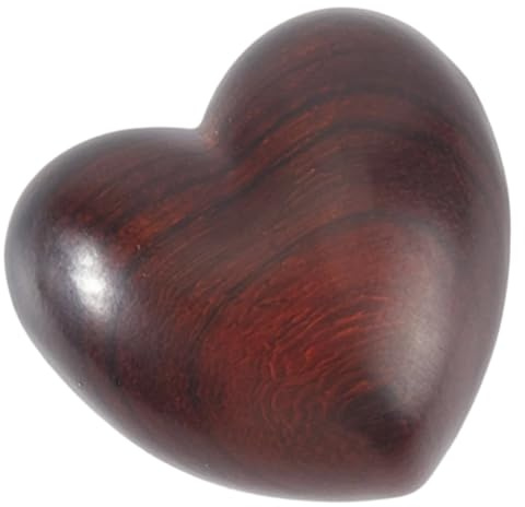 CREATCABIN Cuore Legno Fatto A Mano Piccolo Abbraccio Tascabile Legno Cuore Intagliato Scultura Legno Piccolo Cuore Portatile 3D Arte Artigianale Legno Regalo A Lunga Distanza Rosso per 4x4.4x2.8cm