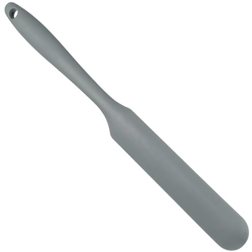 Healeved Spatule à Beurre en Silicone Gris Petite Taille Épandeur de Beurre Multifonction Ergonomique Spatule de Cuisson Pratique pour Pâtisserie Cuisine Professionnelle