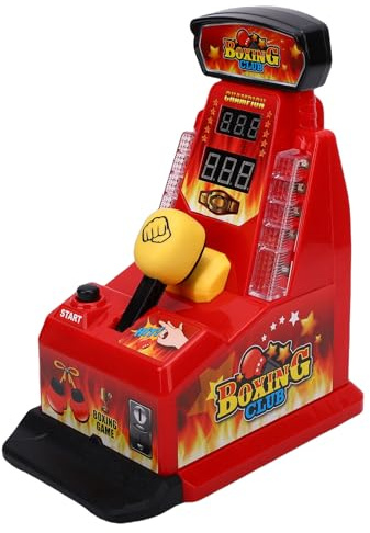 Topiky Máquina de Boxeo con Dedos, Juguete de Escritorio, Máquina Integradora de Dedos de Escritorio Interactiva con Luces LED, Pantalla de Puntuación de Efectos de Sonido, Juego de Saco de Boxeo de