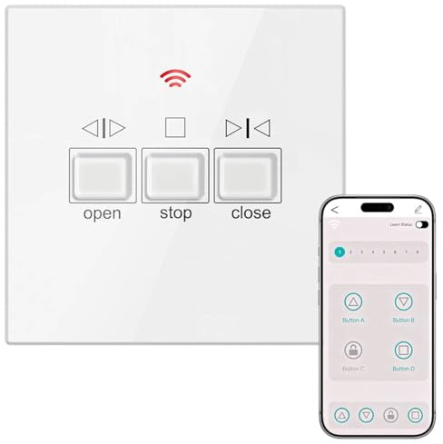Acmerota Smart WiFi-garageportöppnare för garageportar tidsfunktion kompatibel med Alexa Google Home Tuya-appar och App Smart Life Controller med Type-C-strömförsörjning