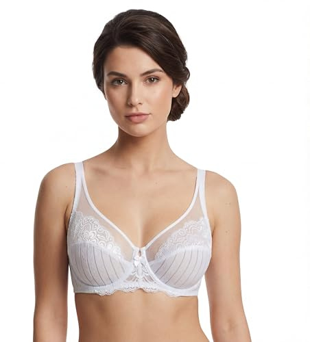Selene, Reggiseno Contenitivo Donna in Pizzo, con Ferretto e Senza Imbottitura, Collezione Mariluz