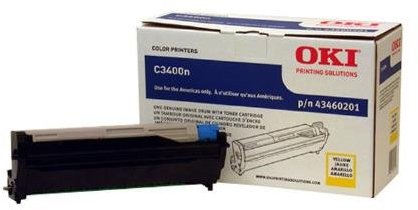 Oki 43460201 OEM Drum - C3400 C3530 MFP C3600 MC360 MFP Series Yellow Image Drum (15000 Yield) (Ships With 1000 Yield Toner) OEM