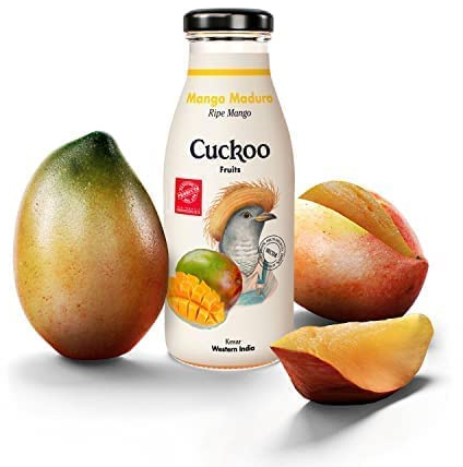 CUCKOO FRUITS - Pack Zumo de Mango Maduro, Zumo Artesanal, 25 cl (Pack de 24)