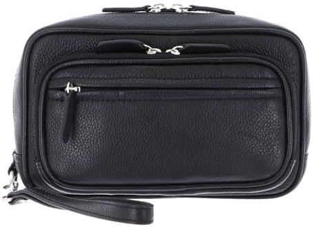 LEONHARD HEYDEN Leder Kulturbeutel Berlin Toilet Bag Black schwarz