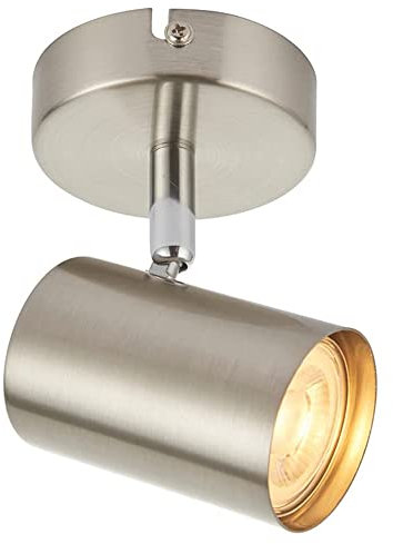 Arezzo Adjustable Single Spotlight - IP20 Rated Dimmable Ceiling Spot Lighting - Decorative LED Wall Lights - 7W 240V LED GU10 (Not Included) - Satin Chrome Finish