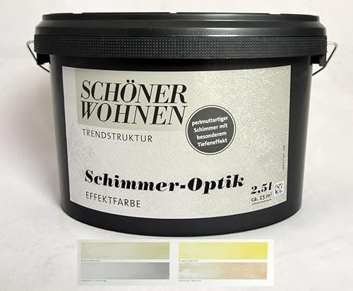 J.D. Flügger Schimmer-Optik Effektfarbe Lightgold 2,5 l inkl. Kreativzusatz Schöner Wohnen