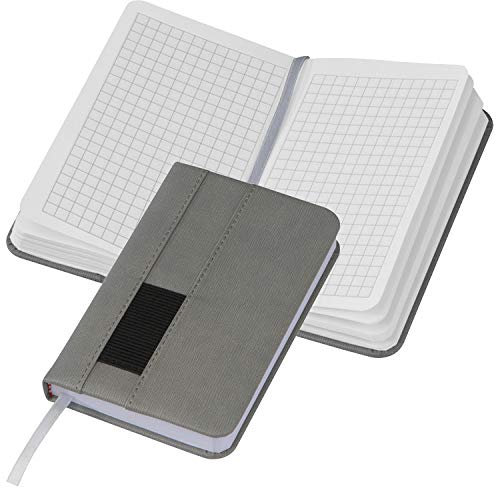 Notizbuch / DIN A6 / 160 S. kariert / Farbe: grau