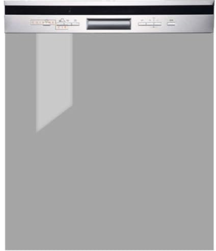 Cuisineandcie - Lavavajillas semi-integrado Eco FACADE Gris Brillante L 60 cm, revestimiento de la puerta del lavavajillas UE con mandos externos