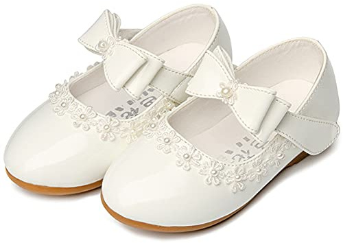 Ragazze Mary Jane Scarpe Principessa Scarpe Ragazza Ballerina Battesimo Decorazione Floreale Comunione Cerimonia Nozze Scarpe