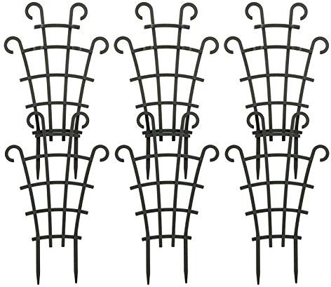 Marooma Plantas trepadoras, 6 unidades de mini macetas superpuestas, enrejado de plástico para plantas de escalada, soportes para jardines y plantas