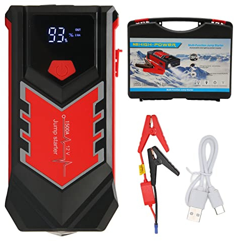 Démarreur de Saut 59800 MAh avec écran LCD, pour Véhicules 12 V, Outils d'urgence d'alimentation Extérieure avec Lumière SOS et Banque d'alimentation de Type C