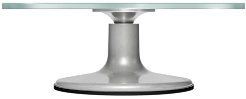 Uten Glass Cake Turntable for Decorating 12 Inches, Cupcake Stand