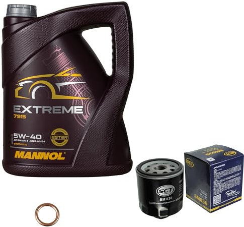 Inspektionspaket Wartungspaket Filterset mit 5 L Motoröl Extreme 5W-40, Ölfilter, Dichtring