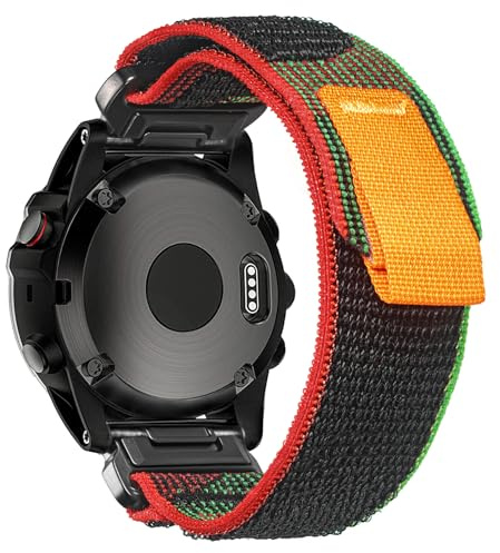 torbollo Bracelet de montre Compatible avec Garmin, tissé Bracelet de sport pour fēnix/Forerunner/Approach/MARQ/quatix/D2 série Bracelet de remplacement robuste pour hommes