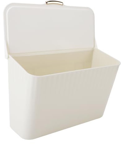 Wäschekorb Zum Aufhängen an der Wand, Tragbarer, Staubdichter, Transparenter 4-Liter-Wäschekorb aus Kunststoff mit Deckel für Wäsche Im Badezimmer (WHITE)
